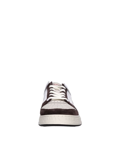 Sneakers in pelle PREMIATA | QUINN VAR. 7018BIANCO-MARRONE-BEIGE